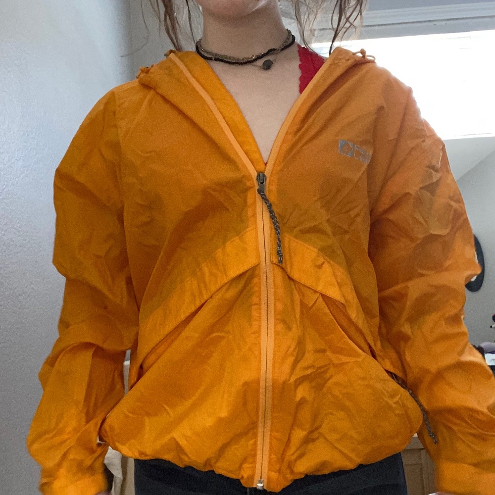 Yellow rain jacket